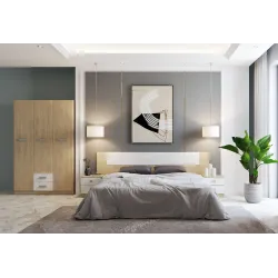 DORMITORIO CON MESITAS Y ARMARIO DONALD ACABADO ANDERSEN-PUC 2