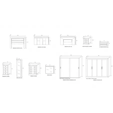 DORMITORIO MATRIMONIO RONCAL CON SINFONIER ANDERSEN ACABADO