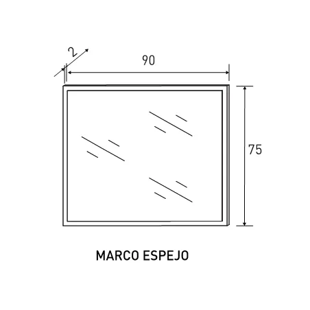 MARCO ESPEJO RONCAL ACABADO PINO O CAÑÓN