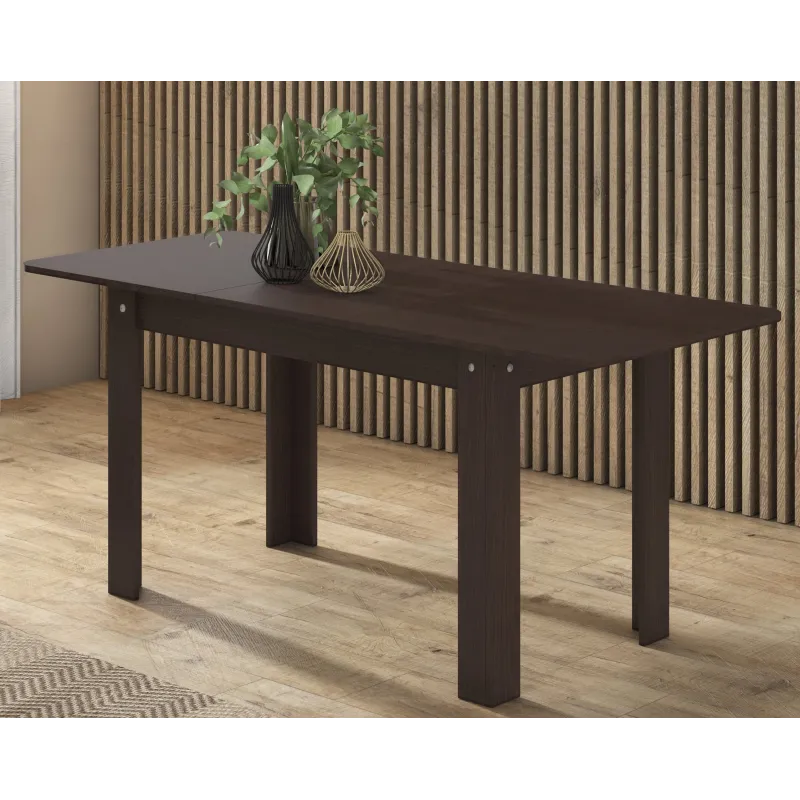 MESA EXTENSIBLE 140 A 184X80 LUKA NOGAL O WENGUÉ