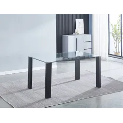 MESA FIJA TAPA CRISTAL TRANSPARENTE ALICE | Oferta online