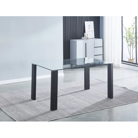 MESA FIJA TAPA CRISTAL TRANSPARENTE ALICE | Oferta online