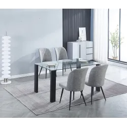 MESA FIJA TAPA CRISTAL TRANSPARENTE ALICE | Oferta online 2
