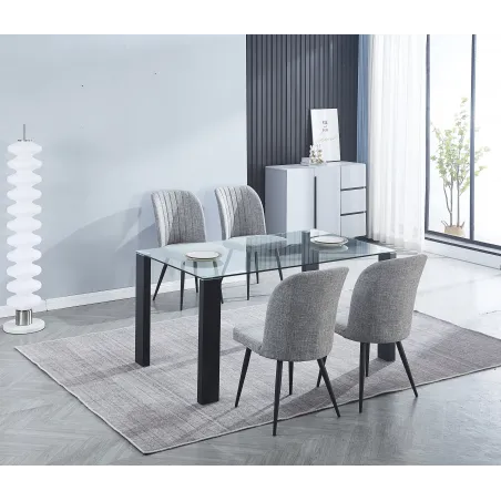 MESA FIJA TAPA CRISTAL TRANSPARENTE ALICE | Oferta online