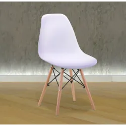 JUEGO DE 4 SILLAS PATA MADERA DINAMARCA BLANCO o NEGRO