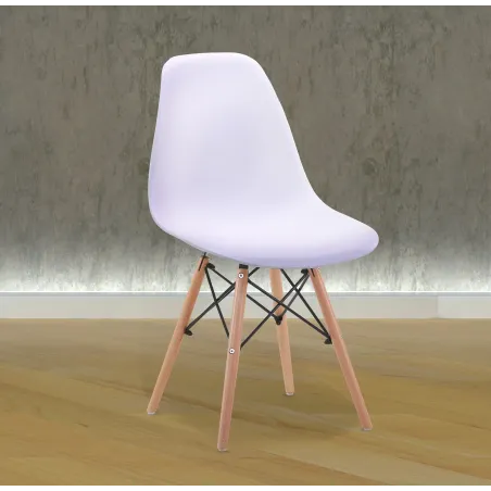 JUEGO DE 4 SILLAS PATA MADERA DINAMARCA BLANCO o NEGRO