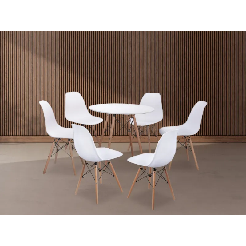 JUEGO DE 4 SILLAS PATA MADERA DINAMARCA BLANCO o NEGRO