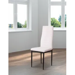 JUEGO DE 6 SILLAS TAP. EMI NEGRO