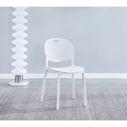 JUEGO DE 5 SILLAS APILABLES JANSEN BLANCO O CAMBRIA