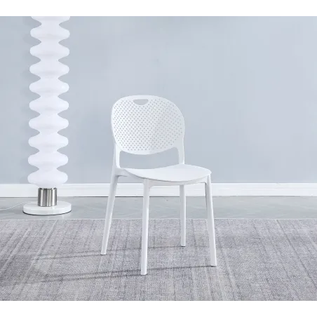 JUEGO DE 5 SILLAS APILABLES JANSEN BLANCO O CAMBRIA