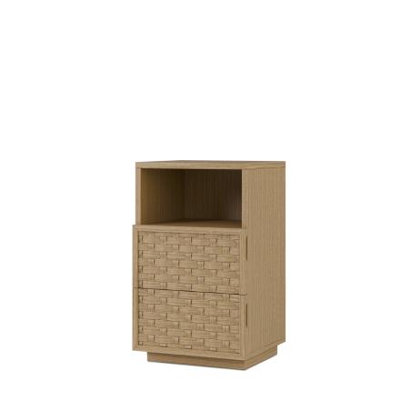 Mesita Alta 2 Cajones / Hueco Borneo | Relax Muebles