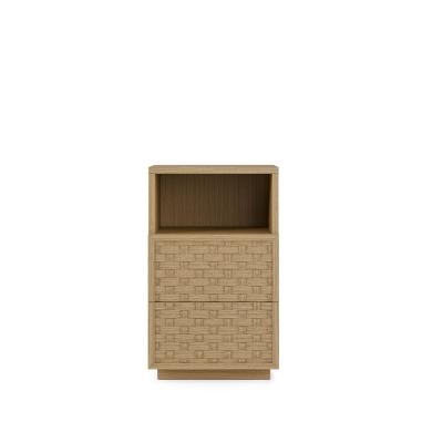 Mesita Alta 2 Cajones / Hueco Borneo | Relax Muebles