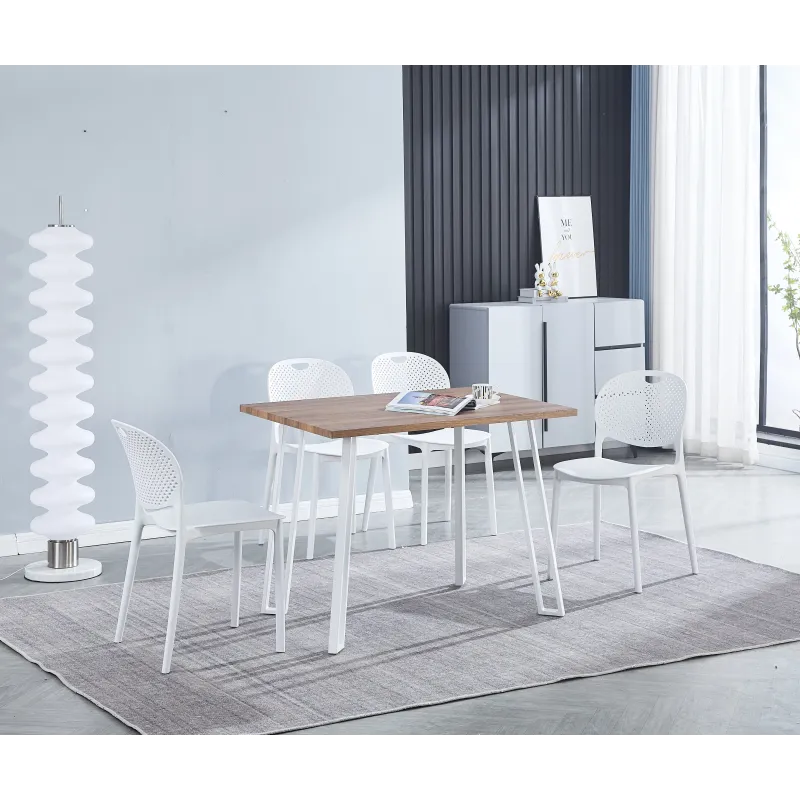 JUEGO DE 5 SILLAS APILABLES JANSEN BLANCO O CAMBRIA