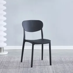 JUEGO DE 5 SILLAS APILABLES VIDEL NEGRO