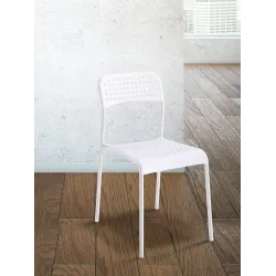 JUEGO DE 6 SILLAS APILABLES MOD. TOP BLANCO O NEGRO