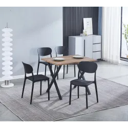 JUEGO DE 5 SILLAS APILABLES VIDEL NEGRO 2