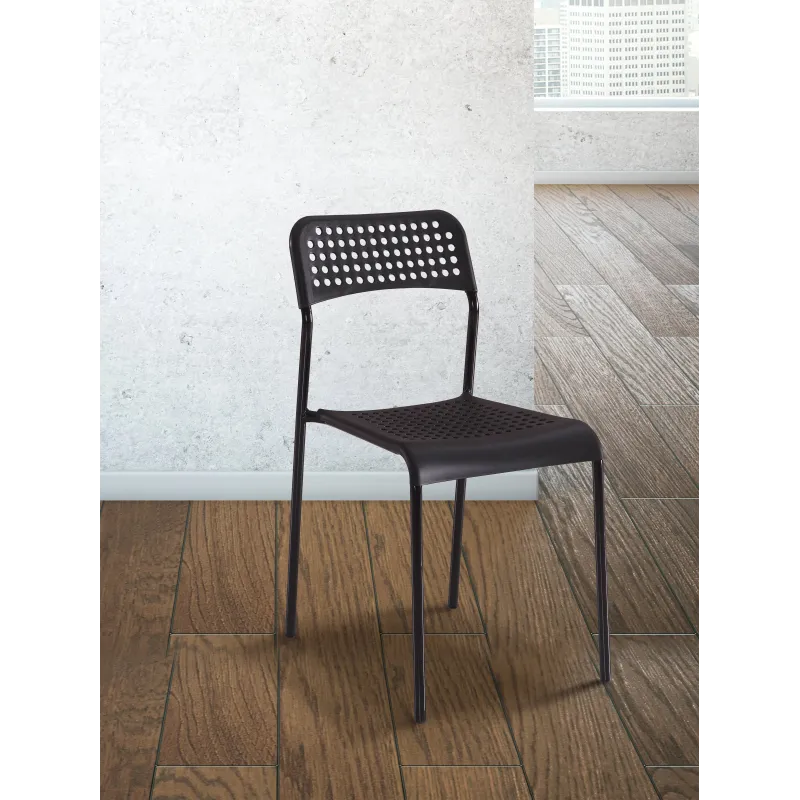 JUEGO DE 6 SILLAS APILABLES MOD. TOP BLANCO O NEGRO