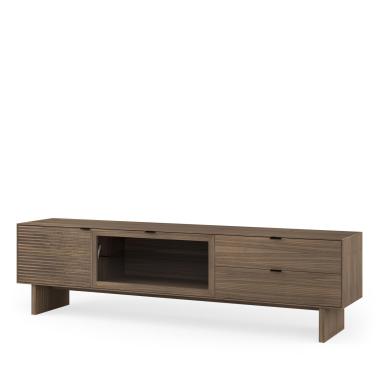 Mueble Tv Puertas Madera y Cristal + Cajones Tulsa