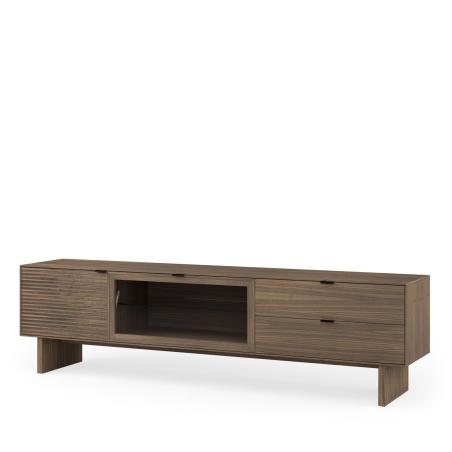 Mueble Tv Puertas Madera y Cristal + Cajones Tulsa