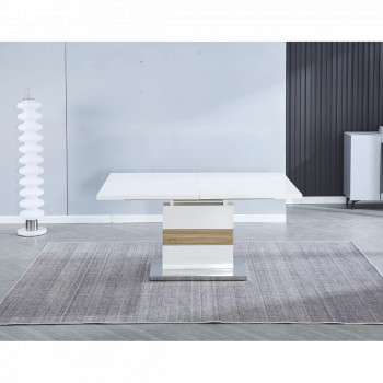 MESA EXTENSIBLE CARLOTA BLANCO-CAMBRIA en RelaxMuebles 2