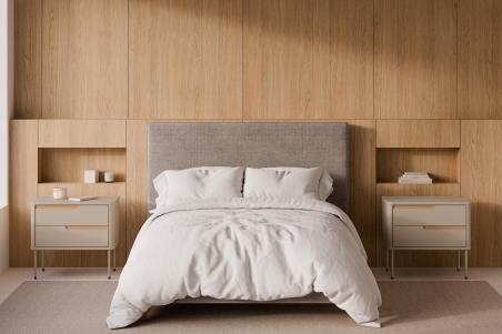 Mesita 60 Bergen 2 Cajones | Relax Muebles