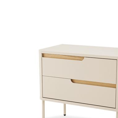 Mesita 60 Bergen 2 Cajones | Relax Muebles