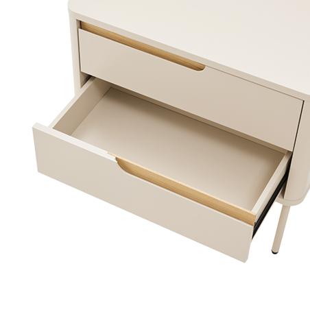 Mesita 60 Bergen 2 Cajones | Relax Muebles
