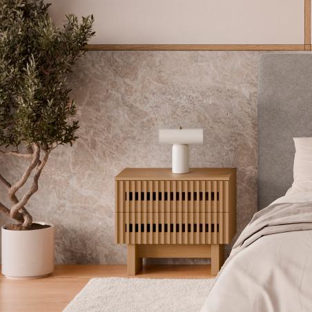 Mesita 60 Lugano 2 Cajones | Relax Muebles