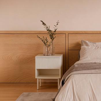 Mesita 45 Oslo 1 Cajon + Hueco Perla | Relax Muebles 2