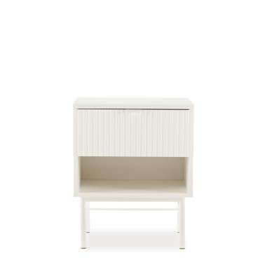 Mesita 45 Oslo 1 Cajon + Hueco Perla | Relax Muebles