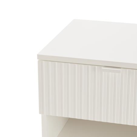 Mesita 45 Oslo 1 Cajon + Hueco Perla | Relax Muebles