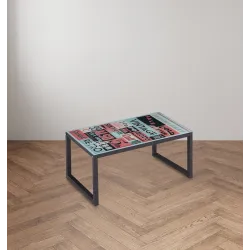 MESA RECTANGULAR T/CRIS.IMPRESO DANUBIO UNICO      UNICO