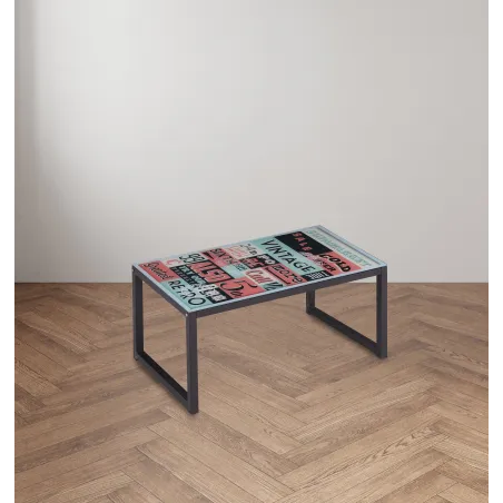 MESA RECTANGULAR T/CRIS.IMPRESO DANUBIO UNICO      UNICO