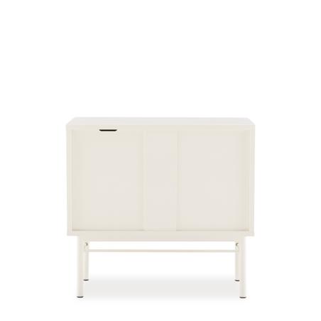 Mesita 59 Oslo 2 Cajones Perla | Relax Muebles