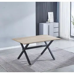 MESA COMEDOR FIJA TAPA MDF CAMBRIA ROYCE W NEGRO