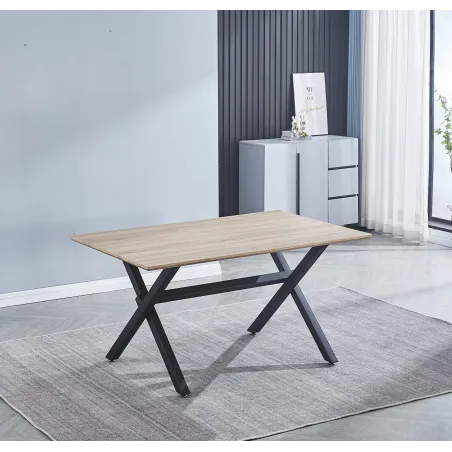 MESA COMEDOR FIJA TAPA MDF CAMBRIA ROYCE W NEGRO