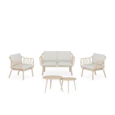 Set Mikonos Sofa+sillones+mesa Centro | Relax Muebles