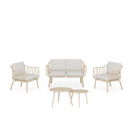 Set Mikonos Sofa+sillones+mesa Centro | Relax Muebles