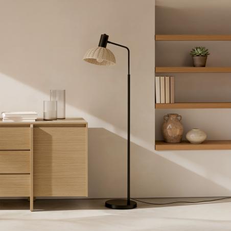 Lampara Suelo Gerena Negro | Relax Muebles