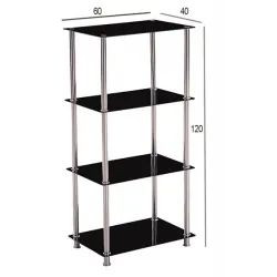 ESTANTERIA  BRISTOL NEGRO 2