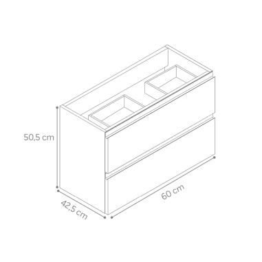Mueble baño 2 cajones Family Tech | Relax Muebles