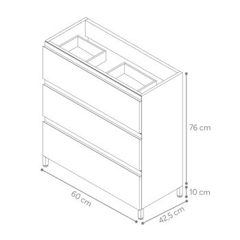 Mueble baño 3 cajones Family Tech | Relax Muebles 2