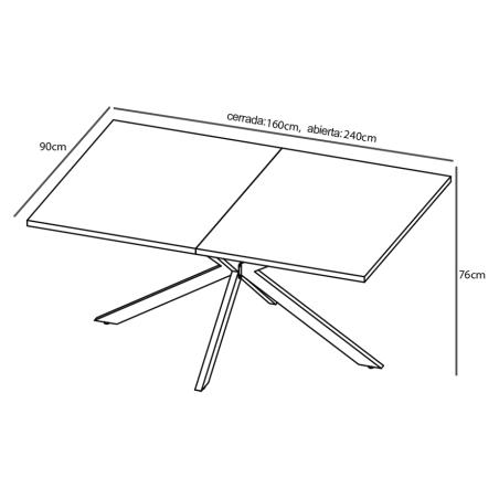 Mesa extensible Keller | Relax Muebles