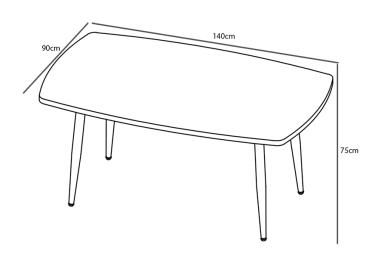 Mesa fija Hudson | Relax Muebles