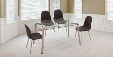 Conjunto mesa Sullie y 4 sillas Cody | Relax Muebles