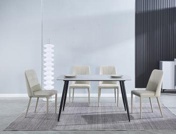 Conjunto mesa Sander y 4 sillas Rowena | Relax Muebles