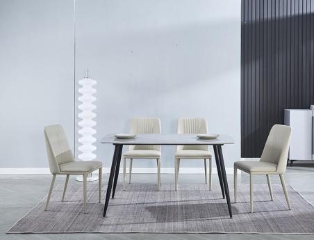 Conjunto mesa Sander y 4 sillas Rowena | Relax Muebles