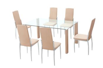 Conjunto mesa Hana cambria y 6 sillas Sakura | Relax Muebles 2