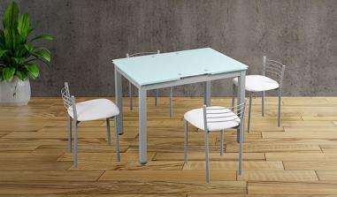 Conjunto mesa de cocina 70 y 4 taburetes 10 | Relax Muebles