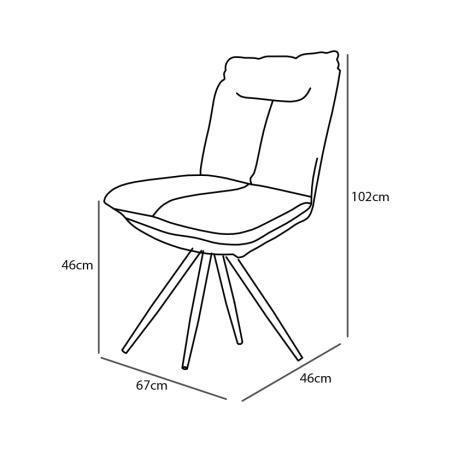 Juego 2 sillas giratorias Shelton | Relax Muebles